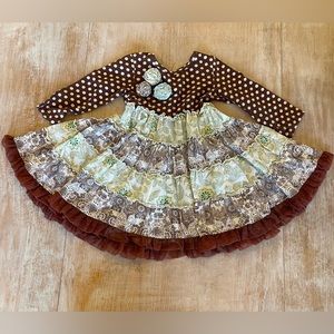 Mustard Pie brown polka dot dress